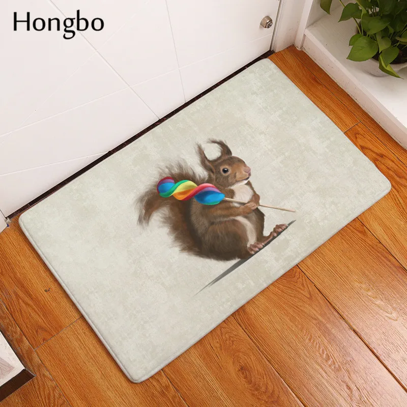 Hongbo нескользящий дверной коврик с животными милый мультяшный собака хомяк