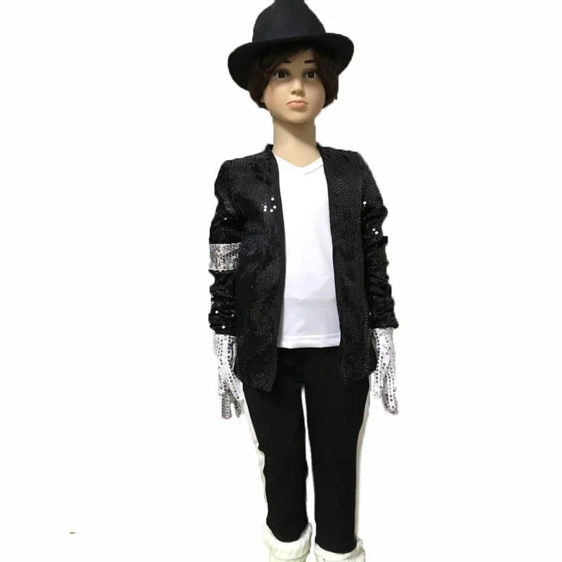 Майкл Джексон Косплей MJ Cos костюм для детей, взрослых 6 шт. MJ Billie джинсовая куртка+ брюки+ футболка+ носки Чехлы+ одна перчатка+ шляпа