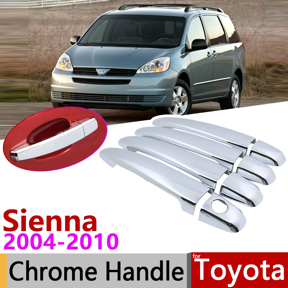 Для Toyota Sienna XL20 20 2004 ~ 2010 хромированная крышка внешней дверной ручки автомобильные