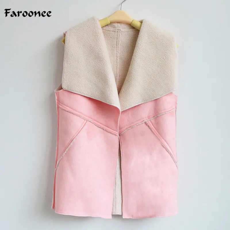 Faroonee Весенняя женская замшевая кожаная искусственная меховая Женская Осенняя