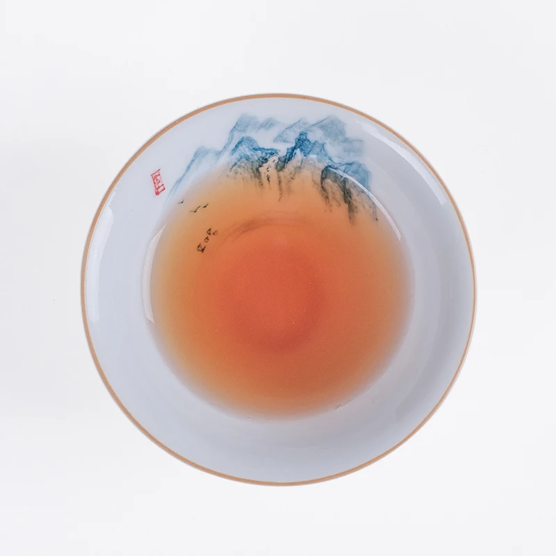 Новый синий и белый фарфор Чай чашки Керамика один Шапки ручная роспись кунг фу