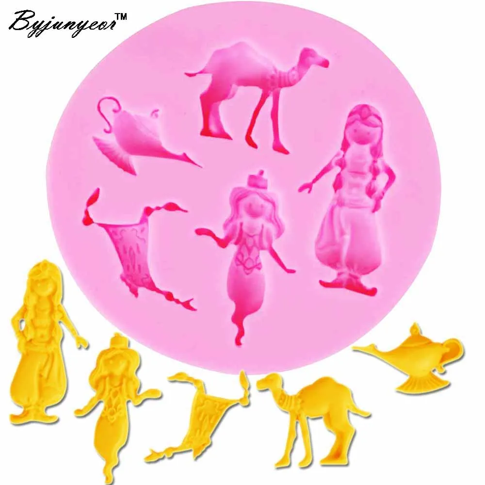 Byjunyeor желтовато-коричневый ковер чайник EpoPrincess девушка Fondant (сахарная) шоколадная