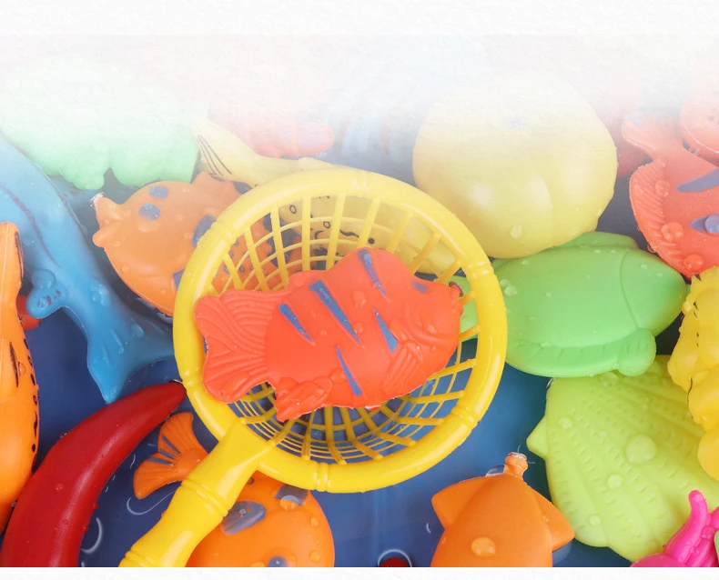 55 шт./компл. набор магнитных рыболовных игрушечных удочек для детей модель игр в