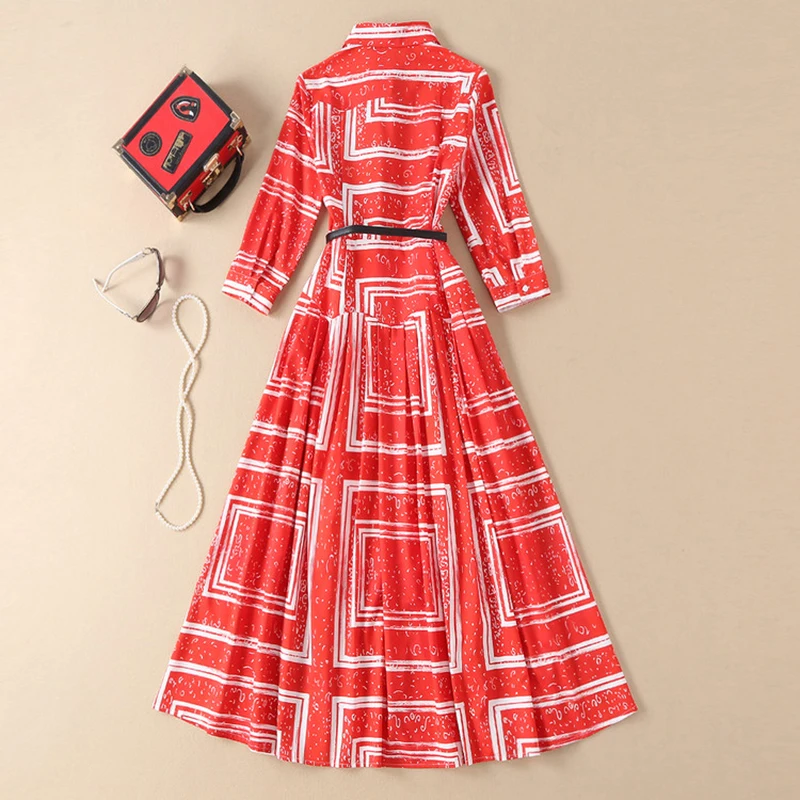 Высокое качество новая мода 2020 подиумное платье женское длинный рукав рубашка