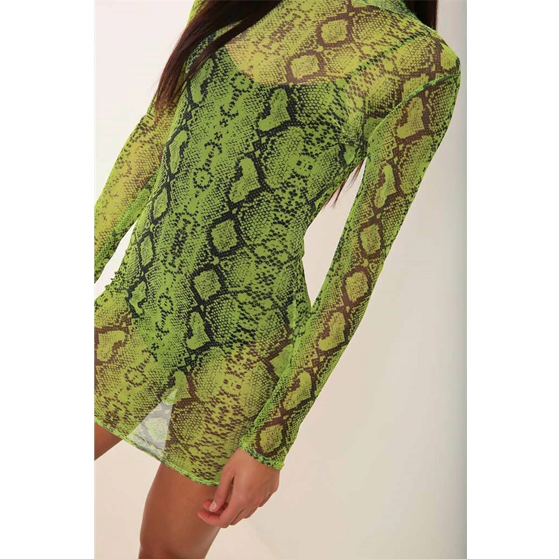 Сексуальное женское облегающее платье со змеиным леопардовым принтом летнее