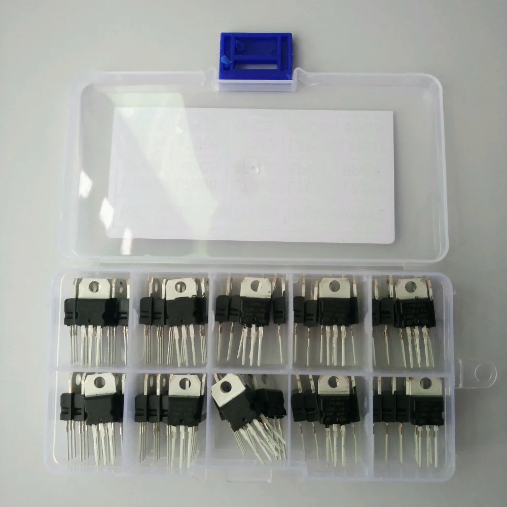 

10 значений, 60 шт. (L7805 ~ LM317), L7806 L7809 L7812 L7815 L7824 L7905 L7912 L7915, комплект танзисторов напряжения