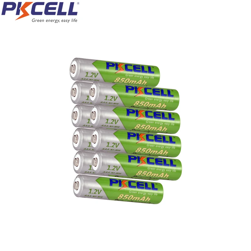 

10Pcs PKCELL NIMH LSD AAA Battery 850mAh 1.2V nimh aaa Precharged Rechargeable Batteries Up To 1000mAh Low Self Discharge