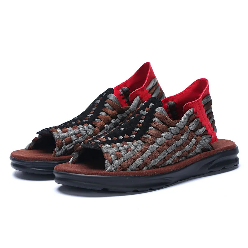 Summer Sandals Men Women Trend Casual Shoes Personality Roman Baotou Beach Soft Vottom Weave SandalS | Обувь
