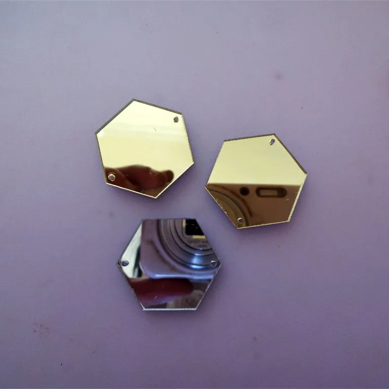 Пришивные шестигранные акриловые зеркальные бусины зеркальный кристалл страз