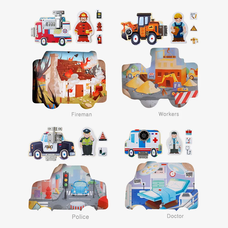 

Children unlock toy cognitive board baby Montessori early learning educational toys kindergarten Montessori teaching aids