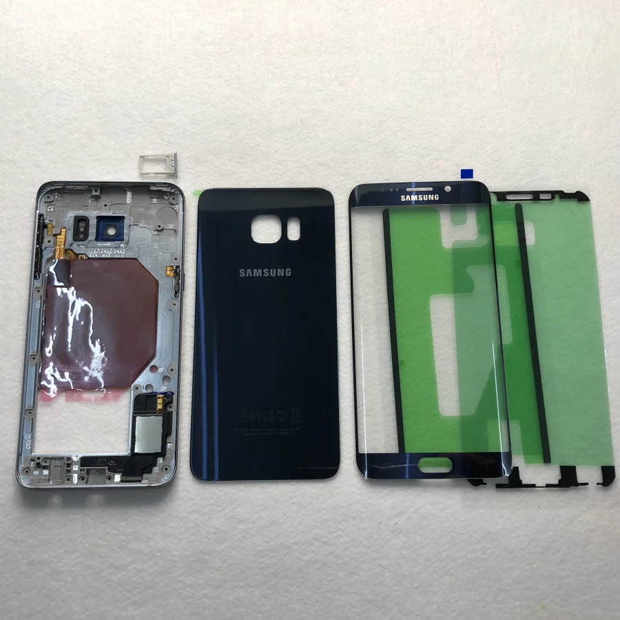 Для samsung Galaxy S6 edge + Plus G928 G928F чехол Полный корпус средняя рамка крышка батареи