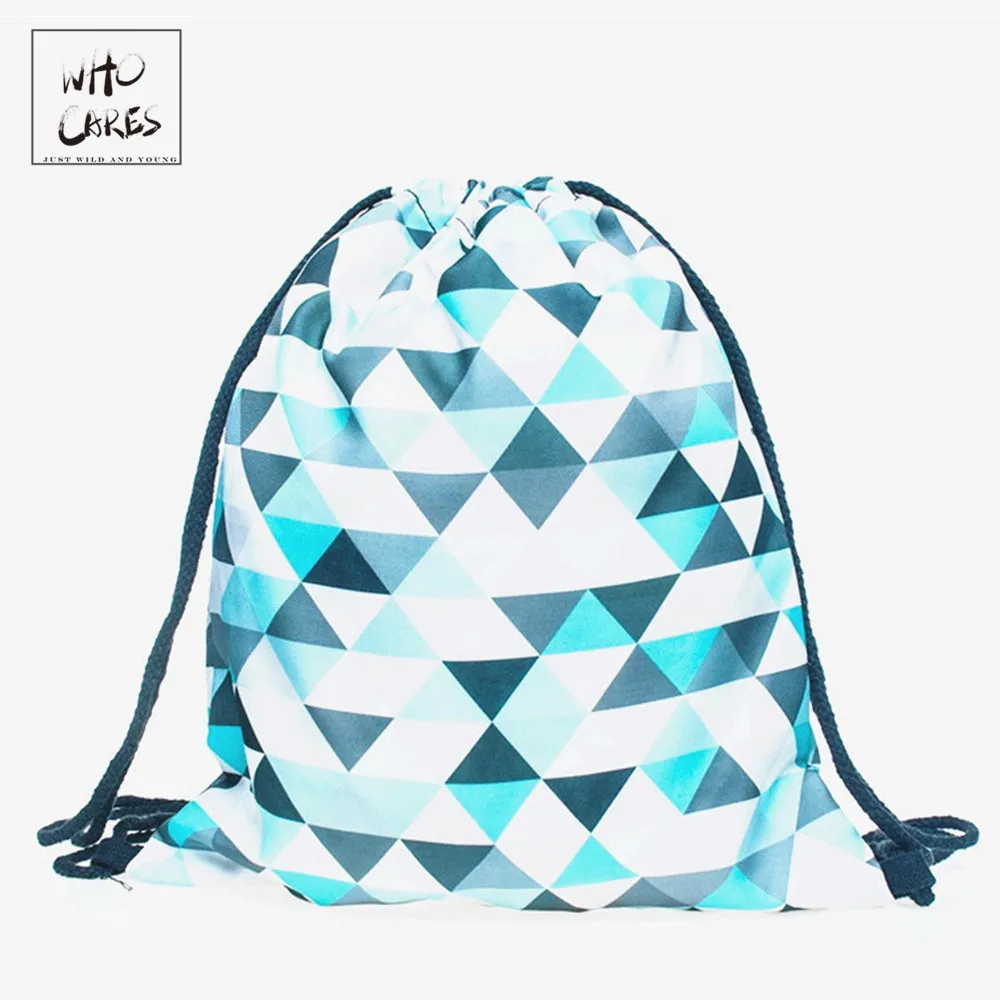 Рюкзак женский с мятными треугольниками и 3D принтом|backpack red|print prom dresses under 100backpack