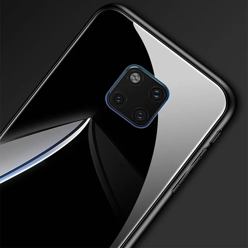 Yuetuo роскошный зеркальный чехол из твердого стекла для huawei mate 20 pro x 20X силиконовый чехол-накладка для телефона mate20 X PRO