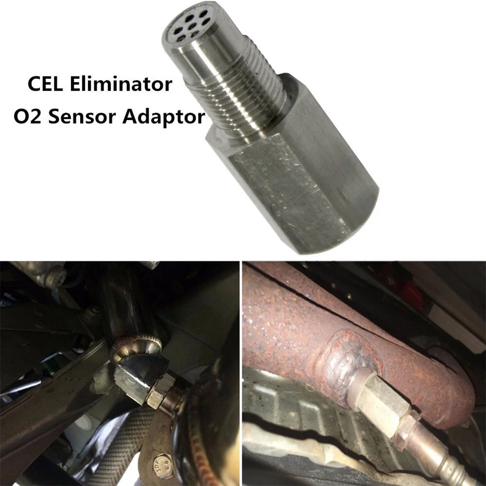 CEL Eliminator, запчасти для автомобильного инструмента, автомобильный мини-светильник из нержавеющей стали для двигателя O2, адаптер датчика, каталитический конвертер, универсальные аксессуары