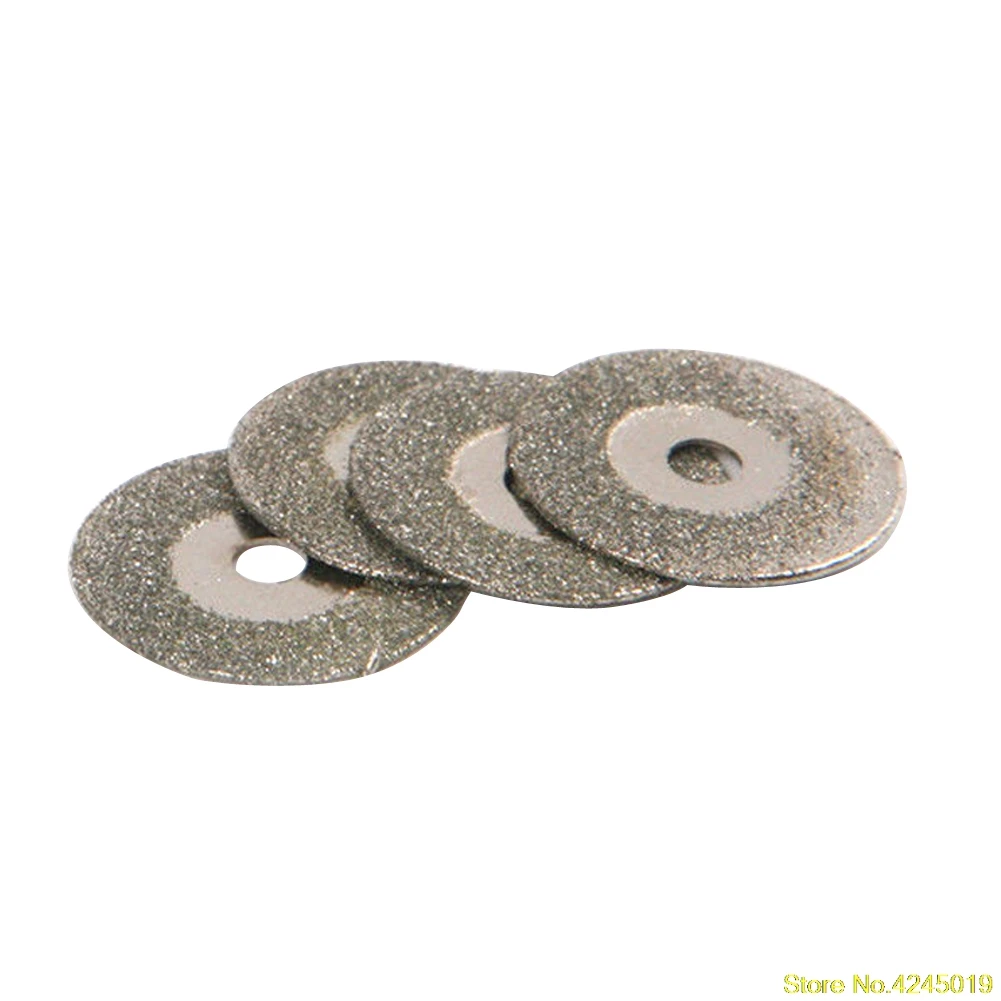

Hot 5 PCS 22mm Emery Diamond cutting blades Drill Bit+1 Mandrel for Dremel Set