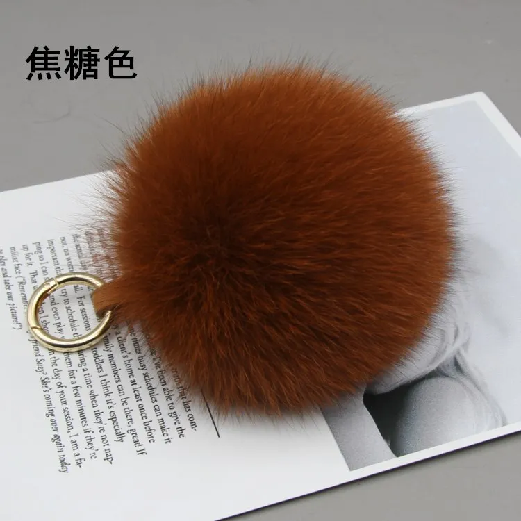 10 см помпоны из натурального Лисьего меха женская сумка баг роскошный бренд