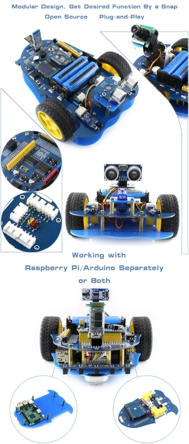 Raspberry Pi robot building kit: 2018 новая Оригинальная фотография алфавит камера 24 аксессуары |