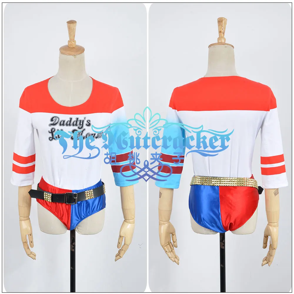 Костюм для косплея из фильма Харли Куинн на заказ черный красный пиджак шорты