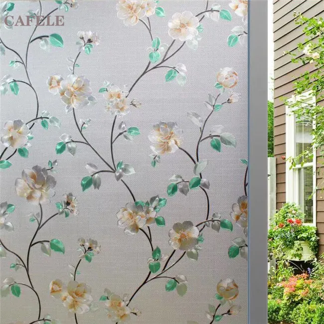 wide 60cm long 100cm Шириной 45/60 см статическая оконная пленка матовый конфиденциальности Стекло окна Стикеры Водонепроницаемый зеленый бамбук Ванная комната CW80 - Цвет: wide 60cm long 100cm