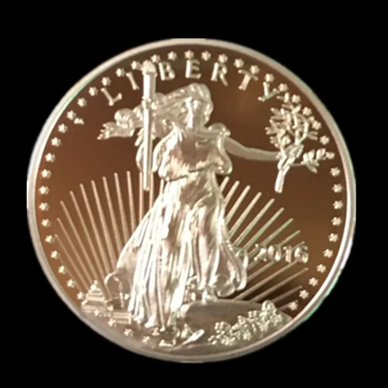 20 шт Немагнитный свободу 2016 Liberty значок штыря 24K покрыто настоящим с позолотой США