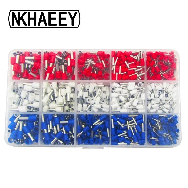 960 шт./кор. E0508 E1008 E1508 E2508 E4009 изолированных кабельных наконечников клеммной