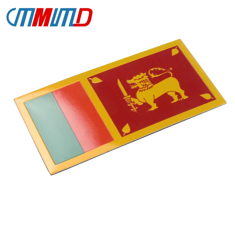 Стайлинг автомобиля 3D металлический алюминиевый флаг Шри-Ланки эмблема наклейка заднее крыло Внешнее украшение кузова наклейка автомобильные аксессуары