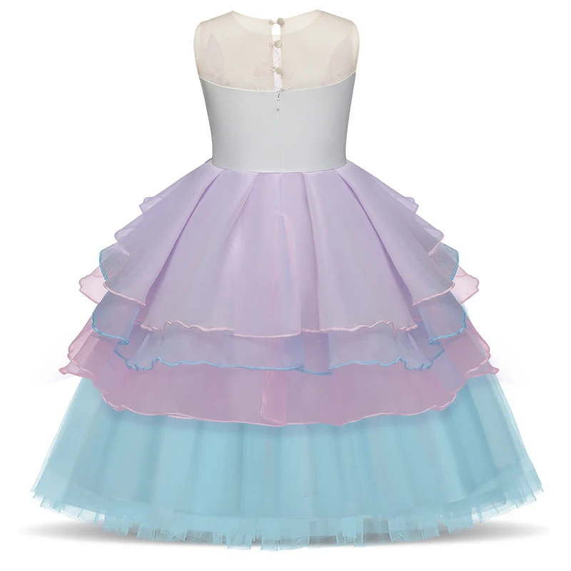 Unicorn Party Tutu Dress Pink Girls Birthday Dresses Children Princess Summer 2018 Costume For Kid Formal Clothing | Детская одежда и