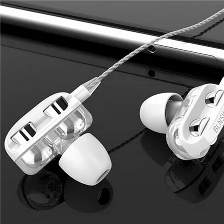 White 4 динамика, наушники в ухо, музыкальная гарнитура, Hi-Fi наушники с басами, наушники для samsung, huawei, Xiaomi, телефон, наушники, fone de ouvido - Цвет: White