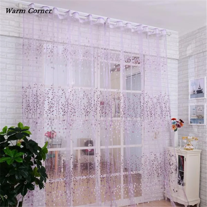 2017 лм современный номер лист Цветочный Тюль окно скрининга занавеска драпировка
