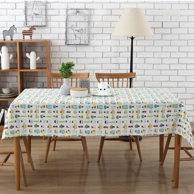 Простой городской обеденный стол ткань современный стиль квадрат хлопок белье