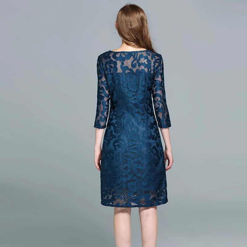 Женское короткое жаккардовое платье осеннее карандаш большого размера 5xl плюс с