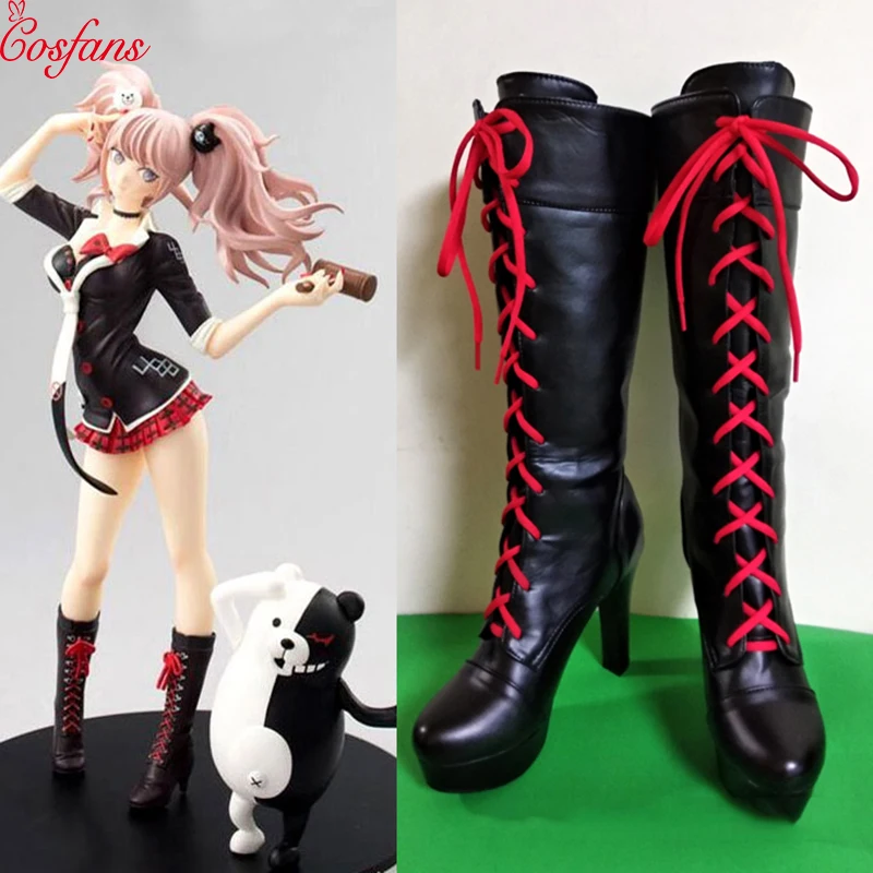 Новинка 2019 ботинки для косплея из аниме Danganronpa 2 джунко эношима обувь на шнуровке