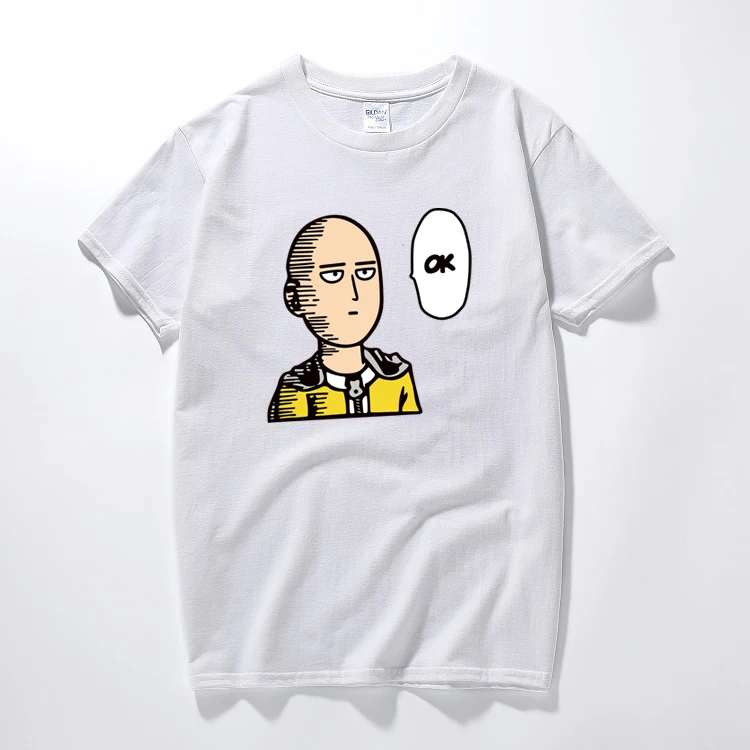 VHORZ хлопок Аниме One Punch Man напечатаны мужские футболки модные Классные удобные мужские футболки Повседневная футболка для мужчин