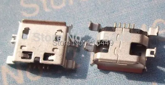 100 шт./лот Micro 5pin USB разъем 0 8 B тип зарядный порт для ZTE V880 и других мобильных