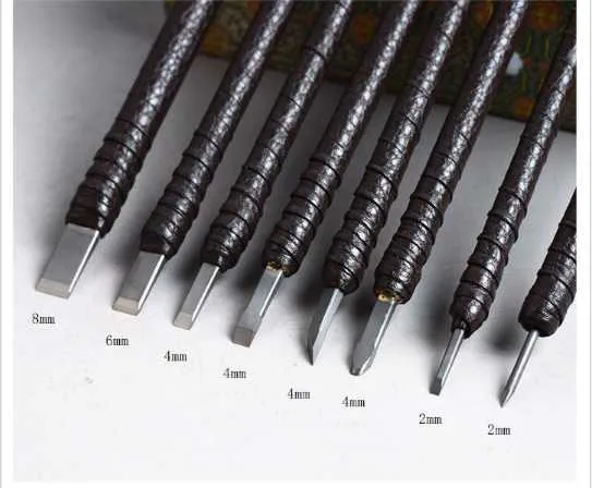 Набор ножей для резьбы по камню 8 шт. с подарочной коробкой набор инструментов |