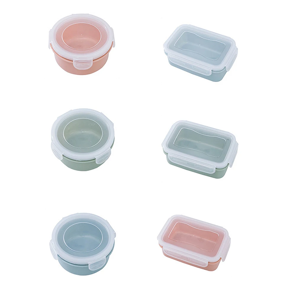 Новый мини Ланч бокс запечатанный холодильник круглая квадратная пластиковая