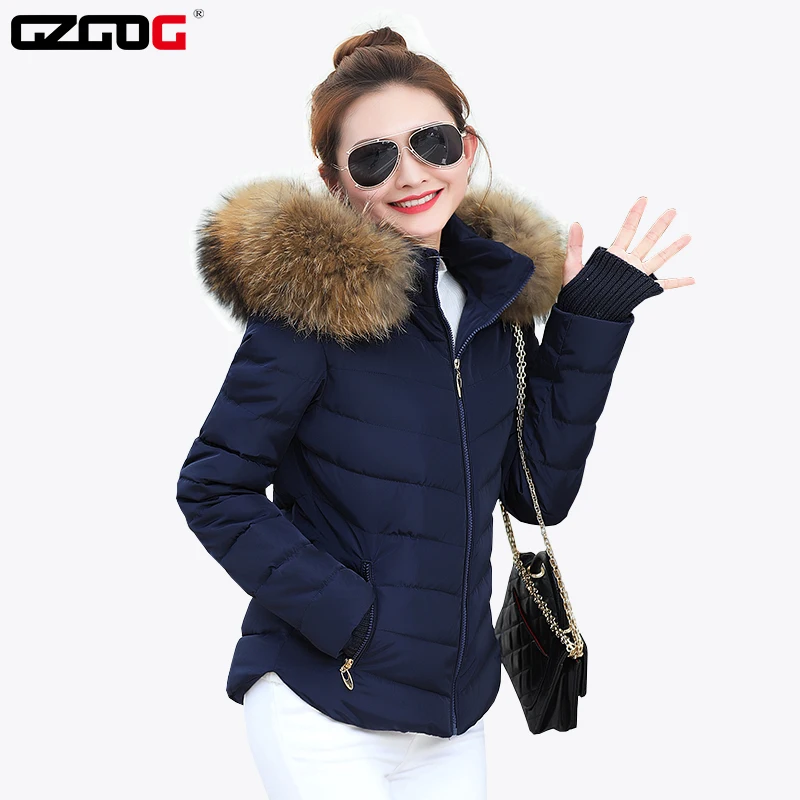 Зимняя женская куртка зимняя теплая пуховая короткая приталенная с воротником