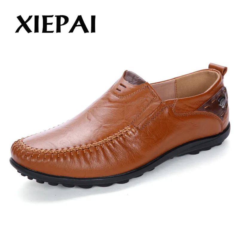 2019 2 Styles Spring Summer Footwear Men Leather Casual Shoes Big Size 39-47 Brand Fashion Man Slip-on Loafers Moccasins | Обувь