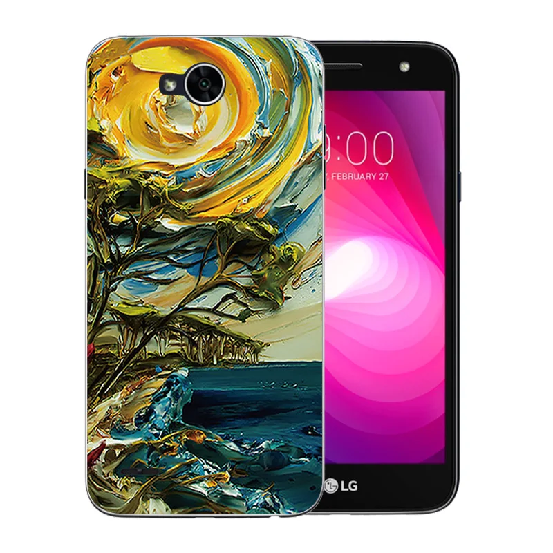 Силиконовый чехол для LG X power 2 K10 Power мягкий мобильного телефона из ТПУ с рисунком