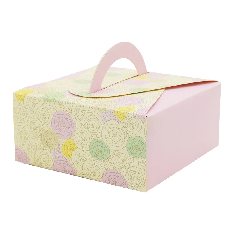 10pcs Yellow Flower LBSISI Life 10 шт. бумажная коробка для печенья для яиц с ручкой шоколадный торт вечерние коробки для конфет DIY Свадебная подарочная коробка - Цвет: 10pcs Yellow Flower