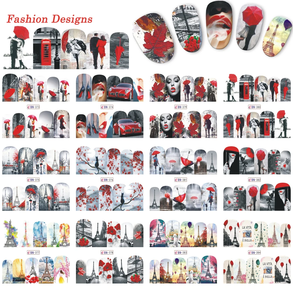 Аксессуары/наборы романтические красные красивые женские водные переводные