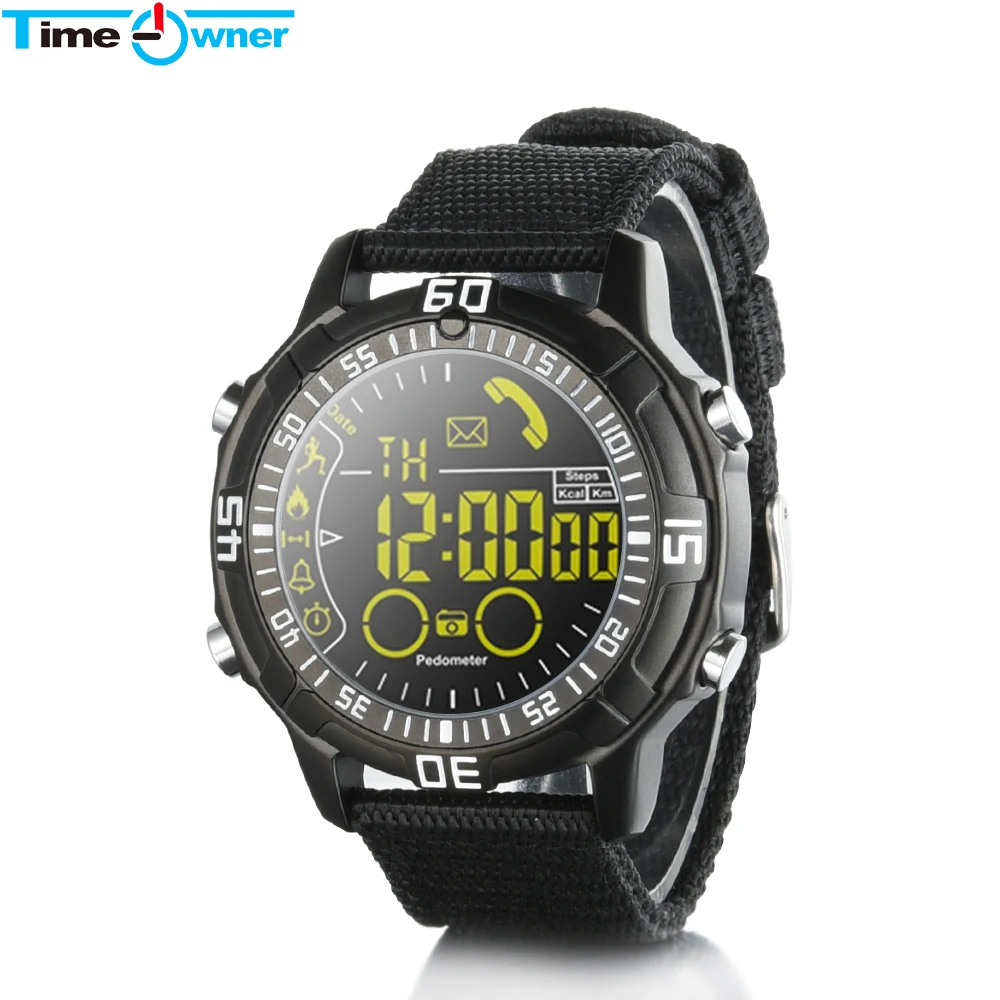 Время владельца Bluetooth Smart часы Водонепроницаемый Для мужчин наручные спортивные