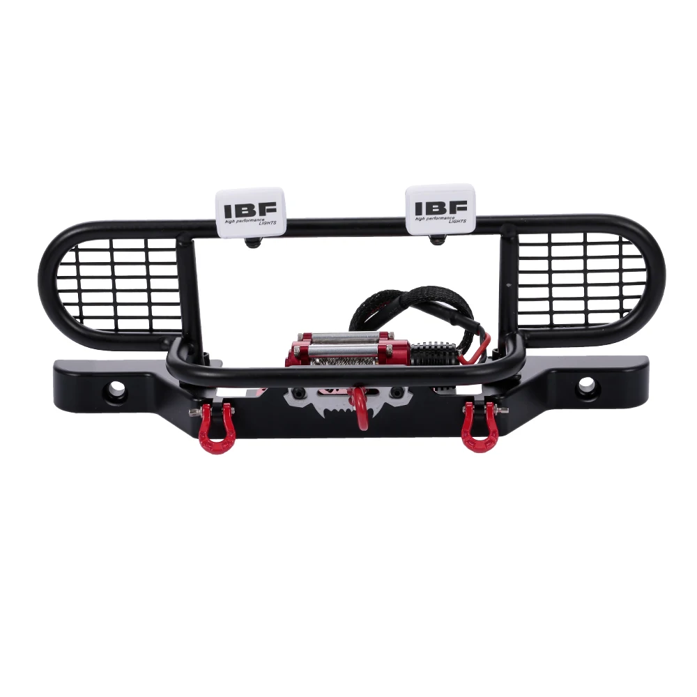 Big discount Metal Front &amp Rear Bumper with Winch 6 LED Light RC Receiver for Traxxas Rc4wd Axial SCX10 Crawler Car | Игрушки и хобби