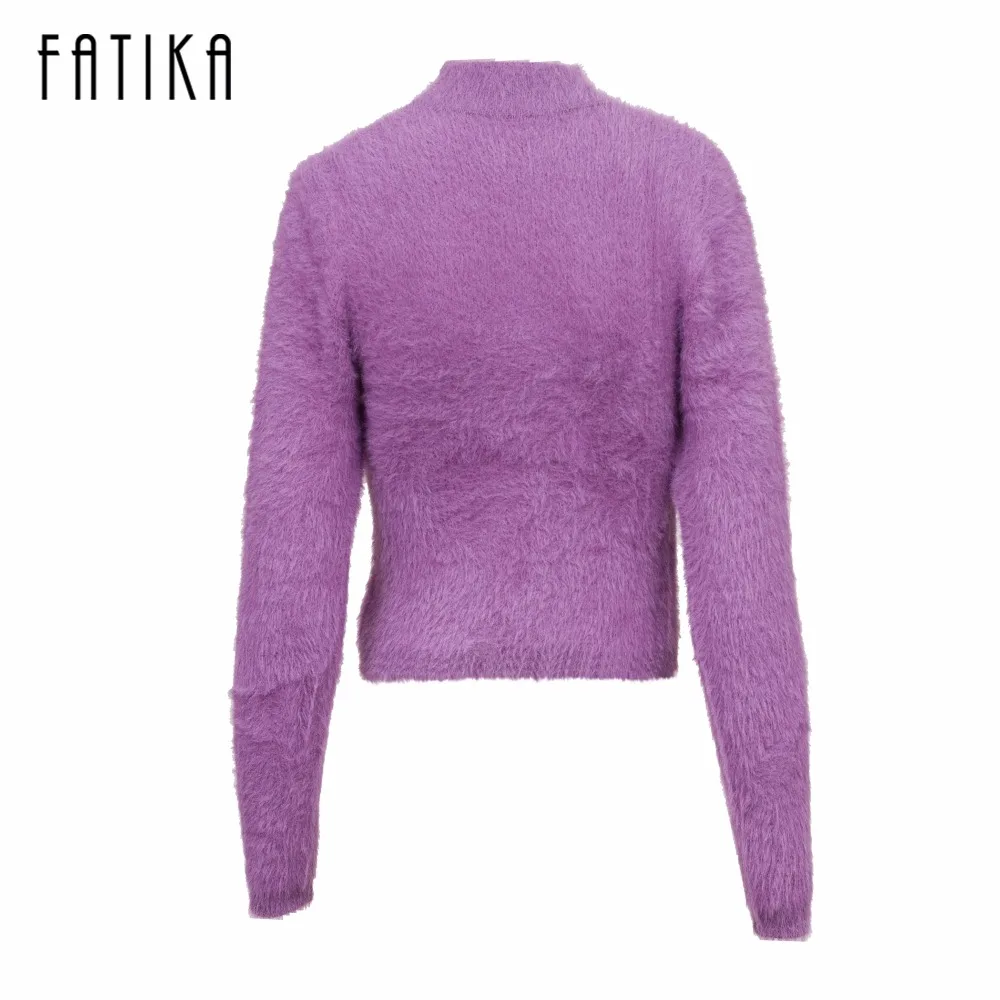 FATIKA теплая водолазка вязаный свитер Осенне-зимняя Дамская обувь как кашемир
