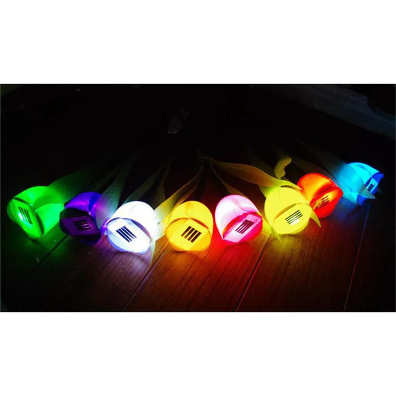 Новинка Солнечная лампа в виде цветка тюльпана IP65 6 уличный светильник для двора