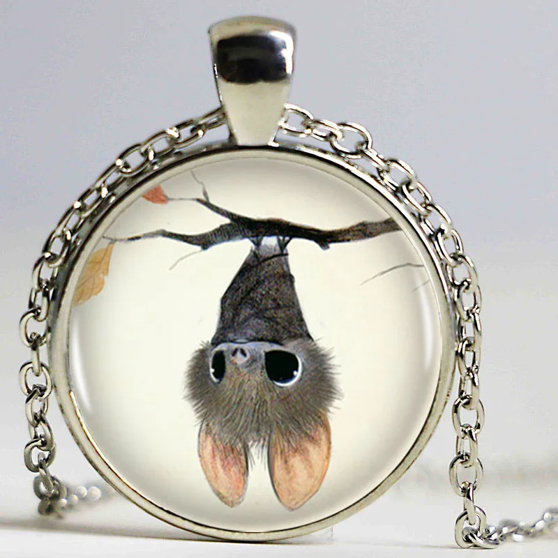 1 шт./лот милое маленькое ожерелье с логотипом летучей мыши бронзовое винтажное