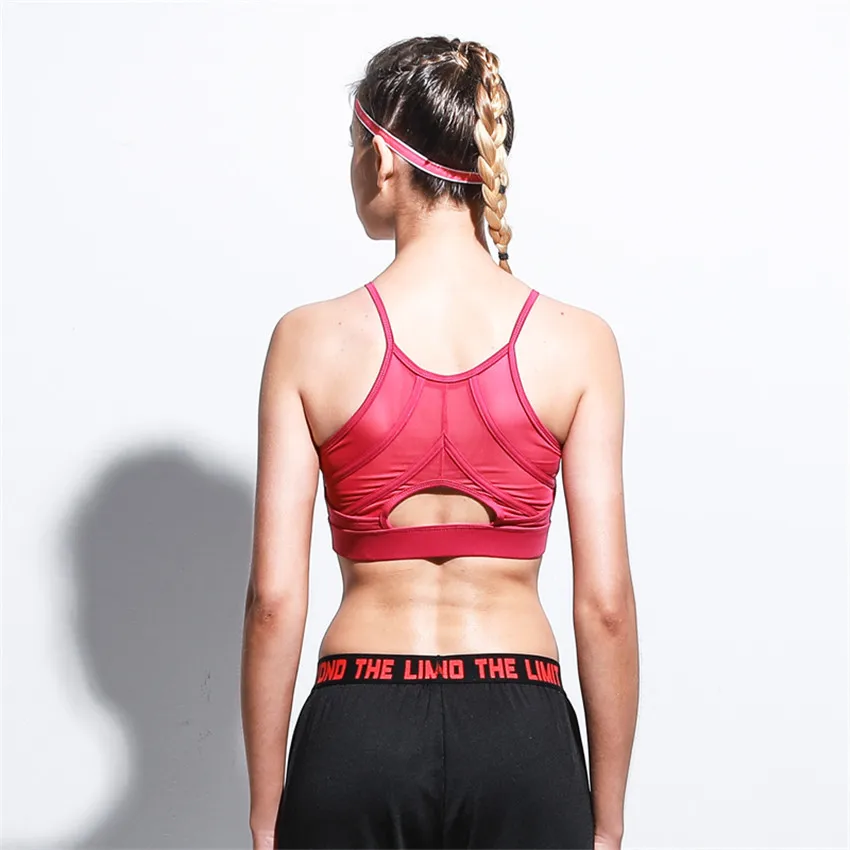 Дракон Fit для женщин Exy Mesh Patchwork полый бюстгальтер для йоги дышащий Быстросохнущий удобные спортивные бюстгальтер беговой мягкий спортивный бюстгальтер