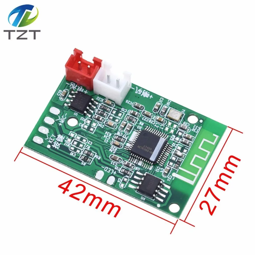 TZT 1 шт. моно 3 Вт Мини Bluetooth 4 2 Плата усилителя динамика Класс D аудио Телефоны