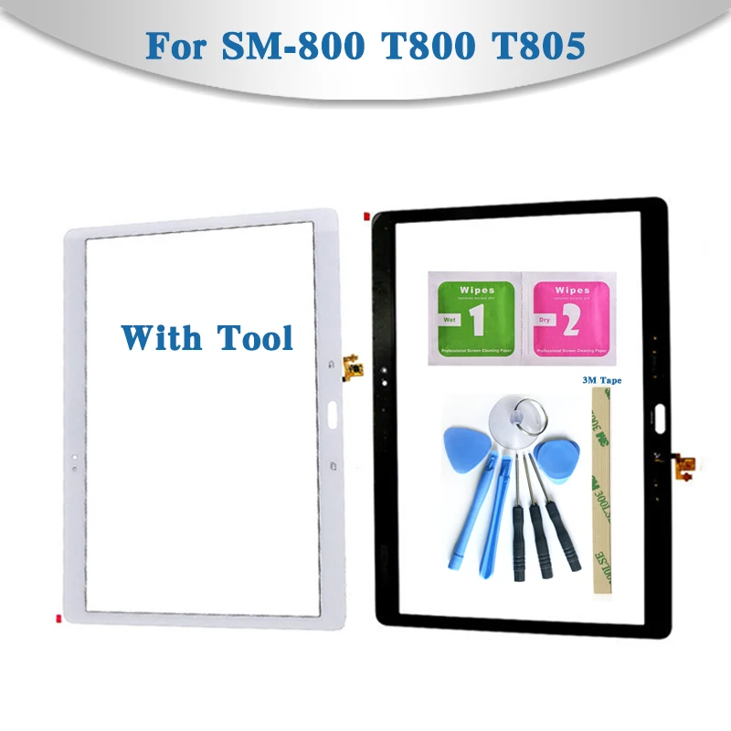

Сенсорный экран для планшета Samsung Galaxy Tab S 10,5 LTE, экран 10,5 дюймов, сенсорная панель с цифровым преобразователем, внешнее стекло передней панел...