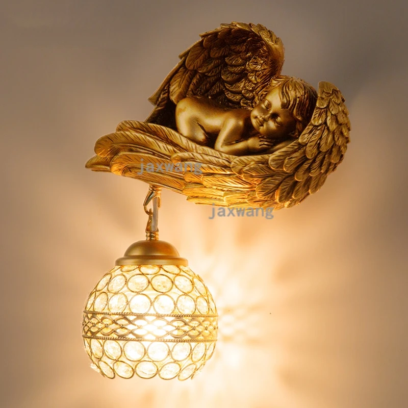 Европейская светодиодная настенная лампа для гостиной американский креативный